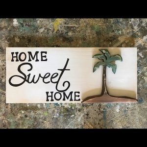 Solid wood hand made home sweet home sign